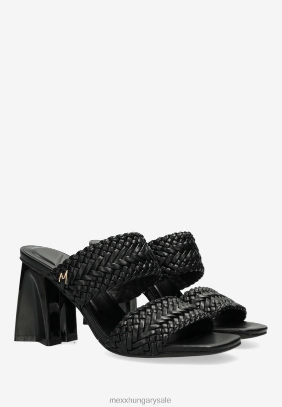 XV8H6240 nők Mexx sarkú szandál lila fekete schwarz