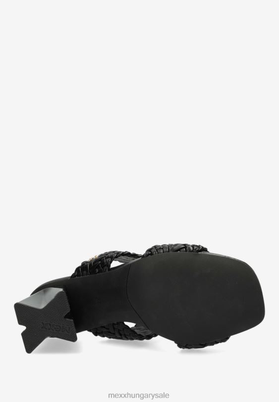 XV8H6240 nők Mexx sarkú szandál lila fekete schwarz