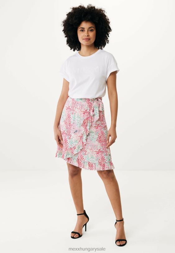 XV8H625 nők Mexx túlméretezett rövid ujjú törtfehér póló bézs