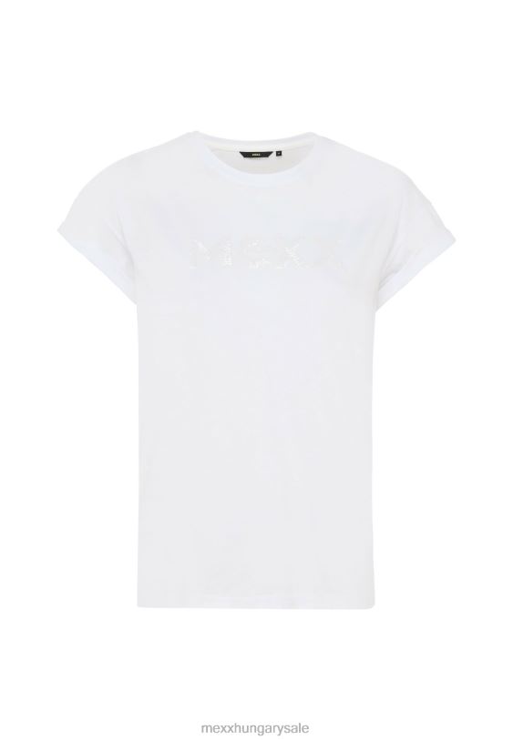 XV8H625 nők Mexx túlméretezett rövid ujjú törtfehér póló bézs