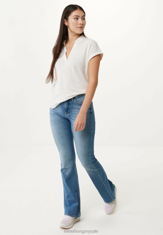 XV8H63 nők Mexx rövid ujjú póló törtfehér bézs