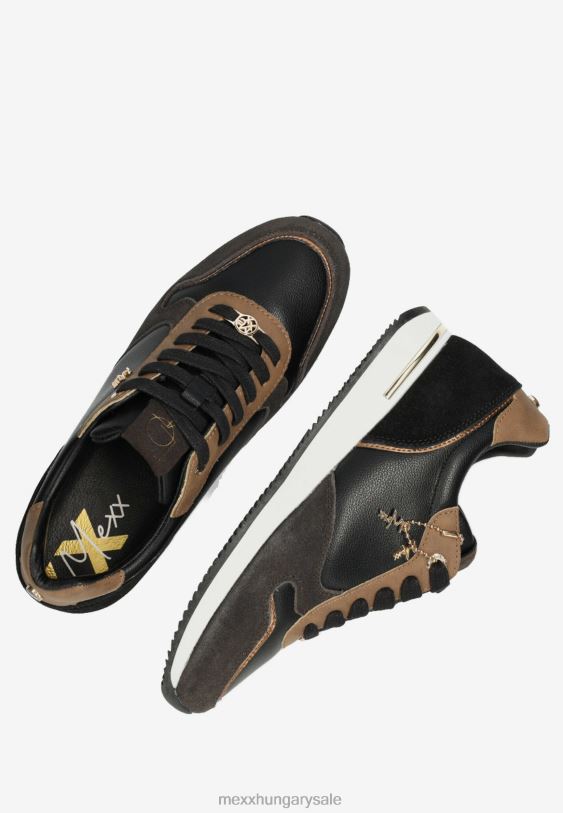 XV8H6304 nők Mexx sneaker eke fekete/barna schwarz
