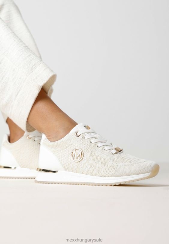 XV8H6315 nők Mexx Gitte csillámos tornacipő törtfehér bézs