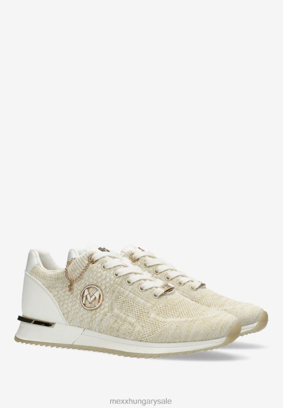 XV8H6315 nők Mexx Gitte csillámos tornacipő törtfehér bézs