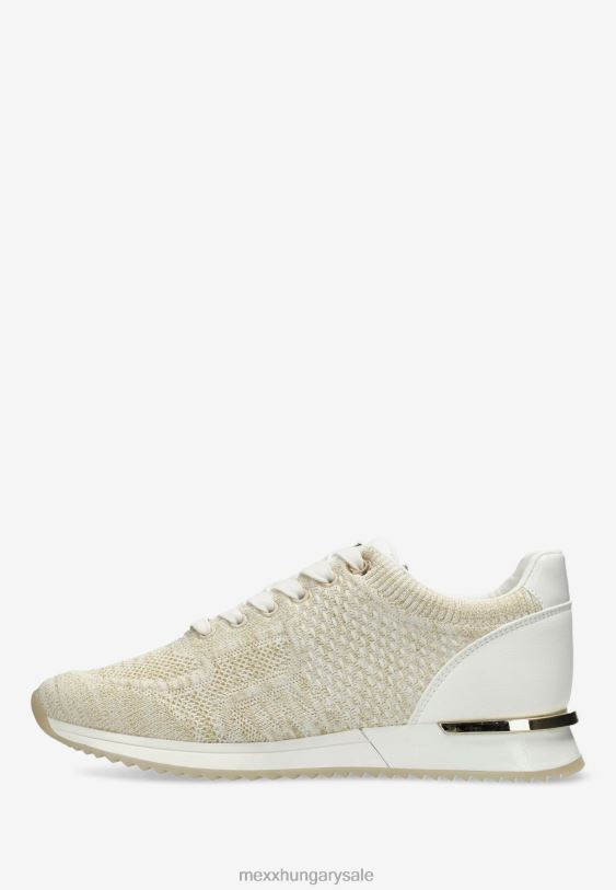 XV8H6315 nők Mexx Gitte csillámos tornacipő törtfehér bézs
