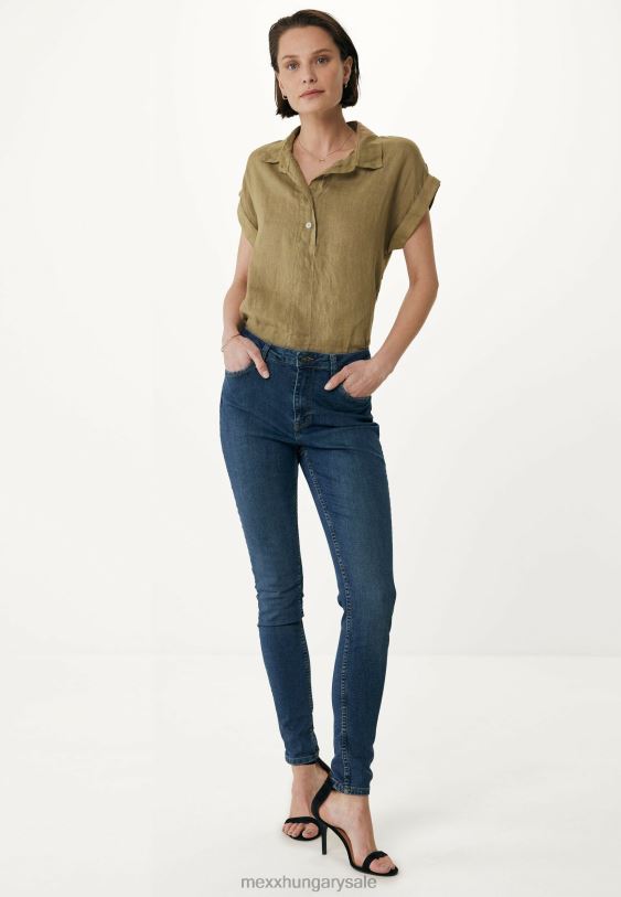 XV8H632 nők Mexx rövid ujjú blúz homok barna