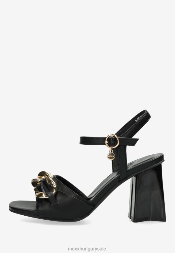 XV8H6323 nők Mexx sarkú szandál lauren fekete schwarz