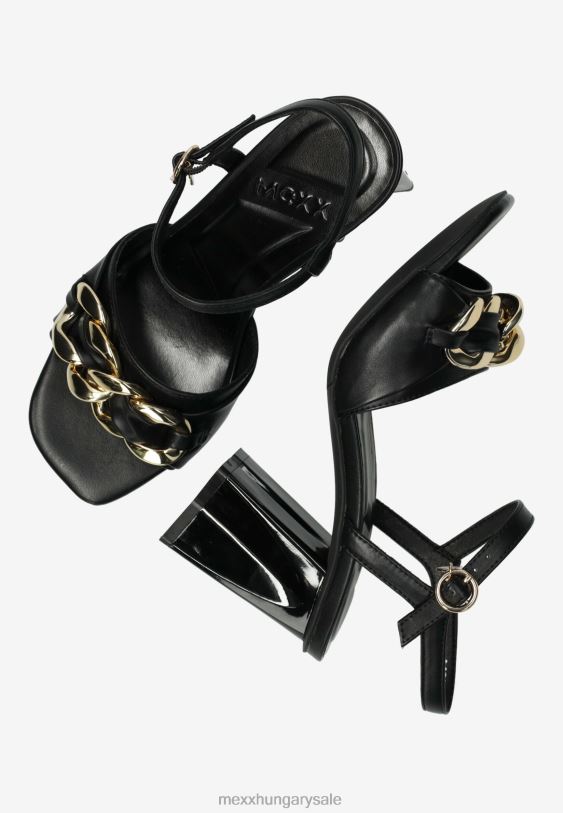 XV8H6323 nők Mexx sarkú szandál lauren fekete schwarz