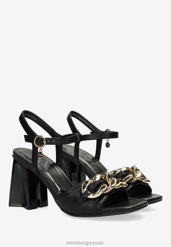 XV8H6323 nők Mexx sarkú szandál lauren fekete schwarz