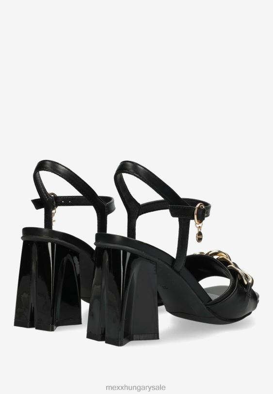 XV8H6323 nők Mexx sarkú szandál lauren fekete schwarz