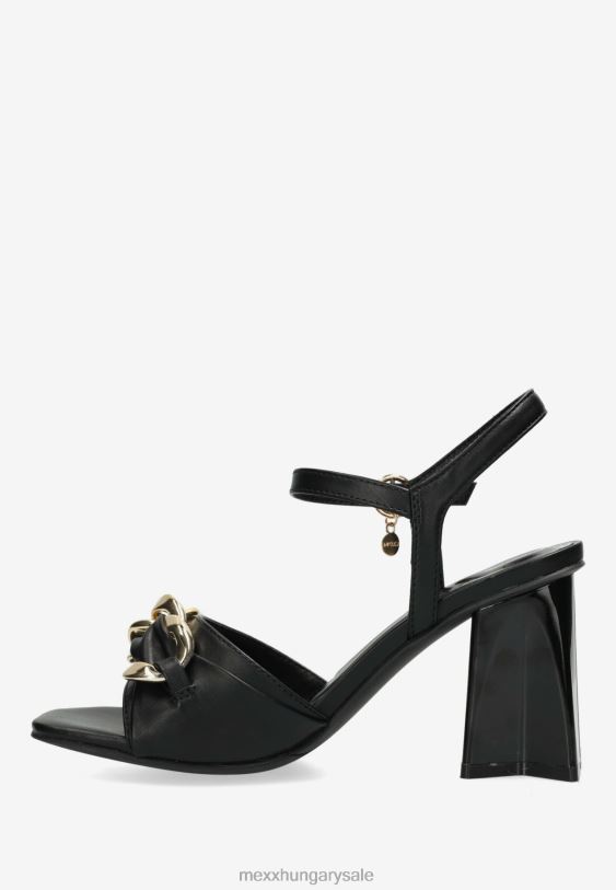 XV8H6323 nők Mexx sarkú szandál lauren fekete schwarz