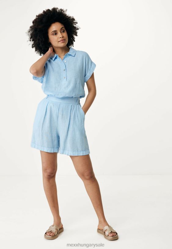XV8H633 nők Mexx rövid ujjú blúz könnyű kék