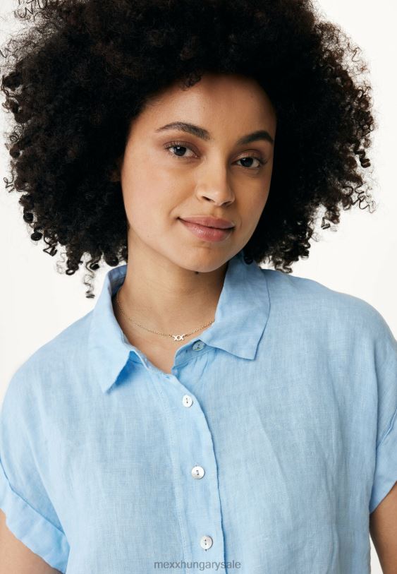 XV8H633 nők Mexx rövid ujjú blúz könnyű kék