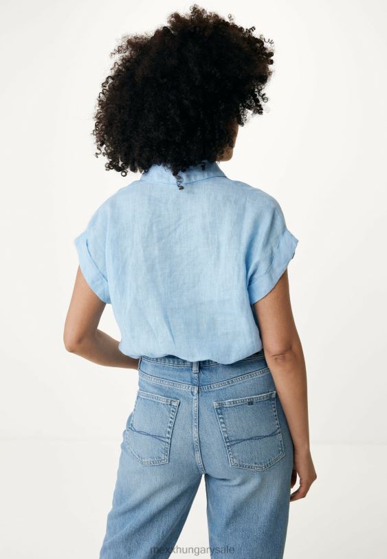 XV8H633 nők Mexx rövid ujjú blúz könnyű kék