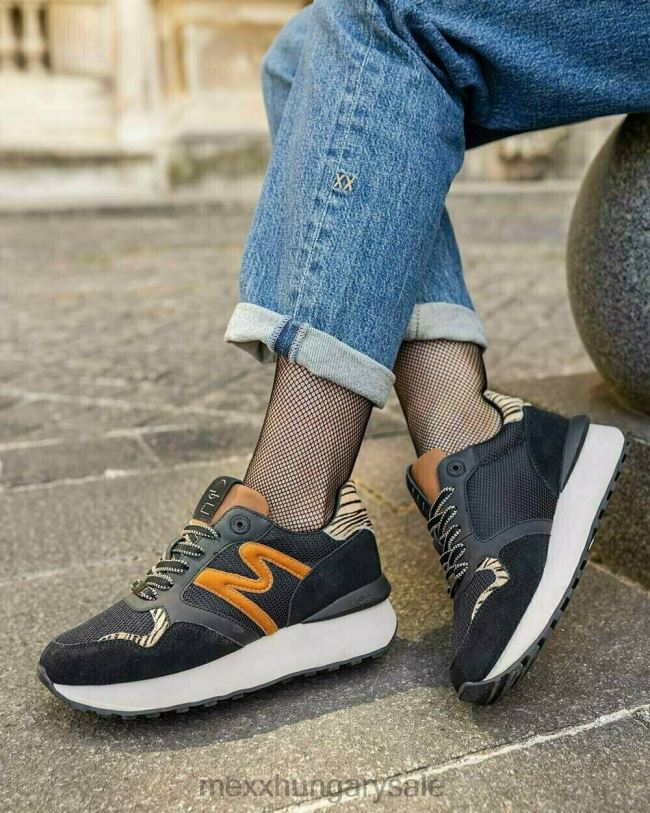 XV8H6339 nők Mexx tornacipő juju fekete/konyak schwarz