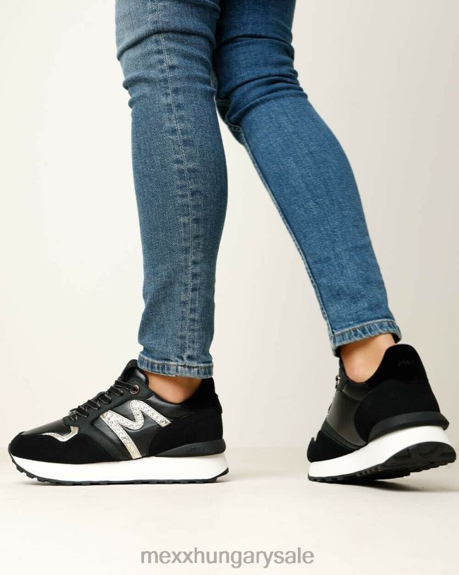 XV8H6347 nők Mexx sneaker juju spark fekete/ezüst schwarz