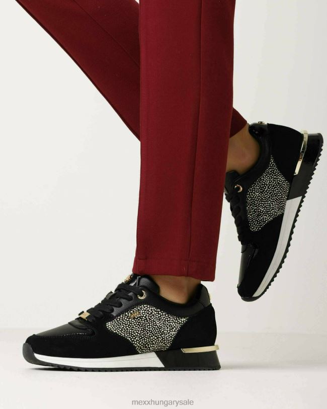 XV8H6359 nők Mexx sneaker fleur fekete schwarz