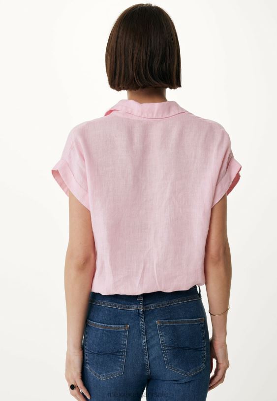 XV8H636 nők Mexx rövid ujjú blúz fényes rózsaszín