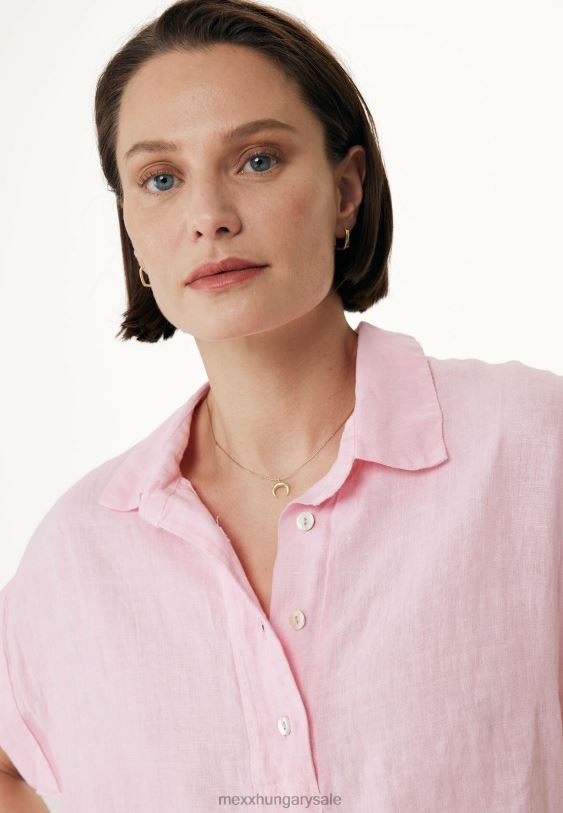 XV8H636 nők Mexx rövid ujjú blúz fényes rózsaszín