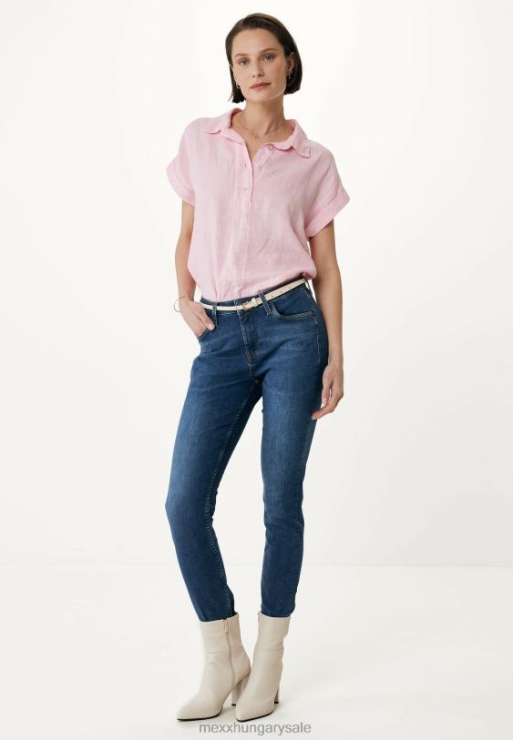 XV8H636 nők Mexx rövid ujjú blúz fényes rózsaszín