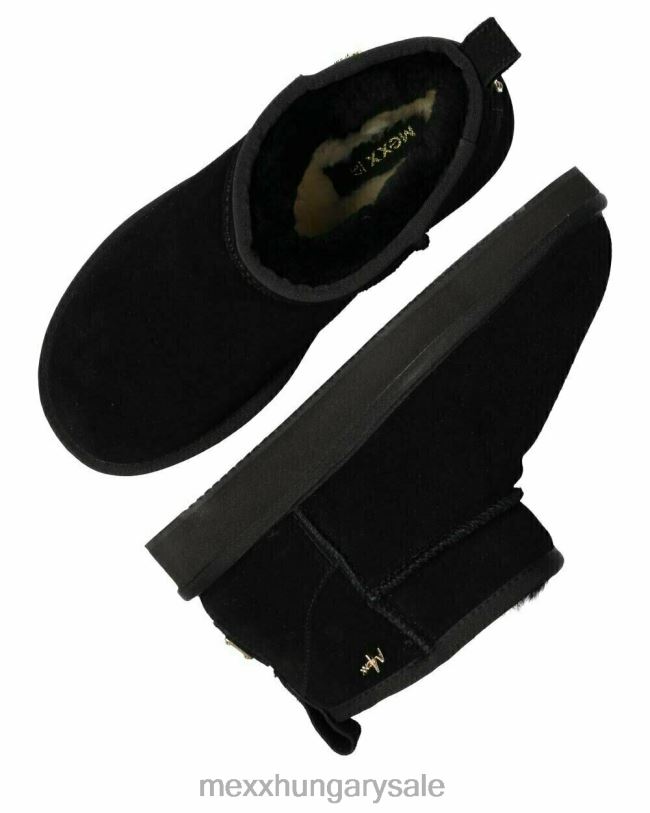 XV8H6366 nők Mexx házicipő kimó fekete schwarz