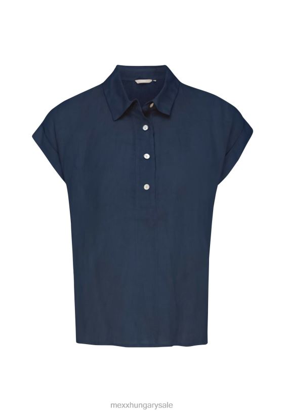 XV8H637 nők Mexx rövid ujjú blúz sötétkék kék