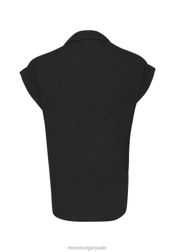 XV8H638 nők Mexx rövid ujjú blúz fekete schwarz