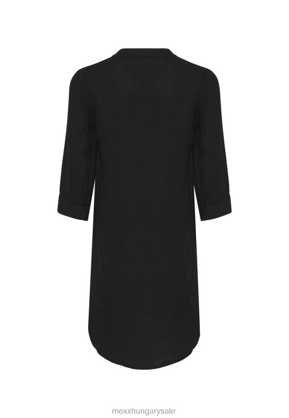 XV8H639 nők Mexx vászonruha fekete schwarz