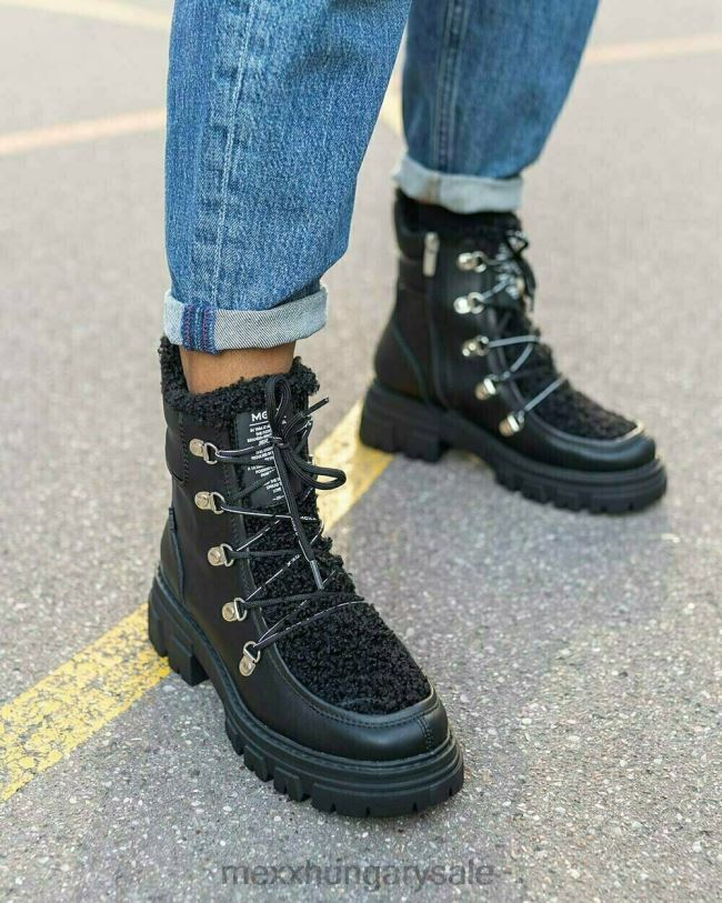 XV8H6390 nők Mexx bokacsizma hideg fekete schwarz