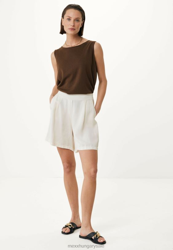 XV8H64 nők Mexx bő szabású rövidnadrág törtfehér bézs