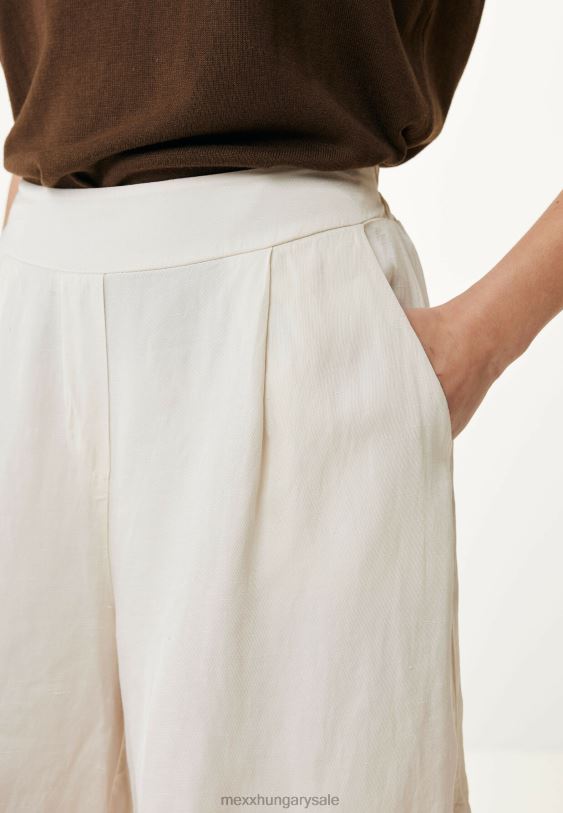 XV8H64 nők Mexx bő szabású rövidnadrág törtfehér bézs