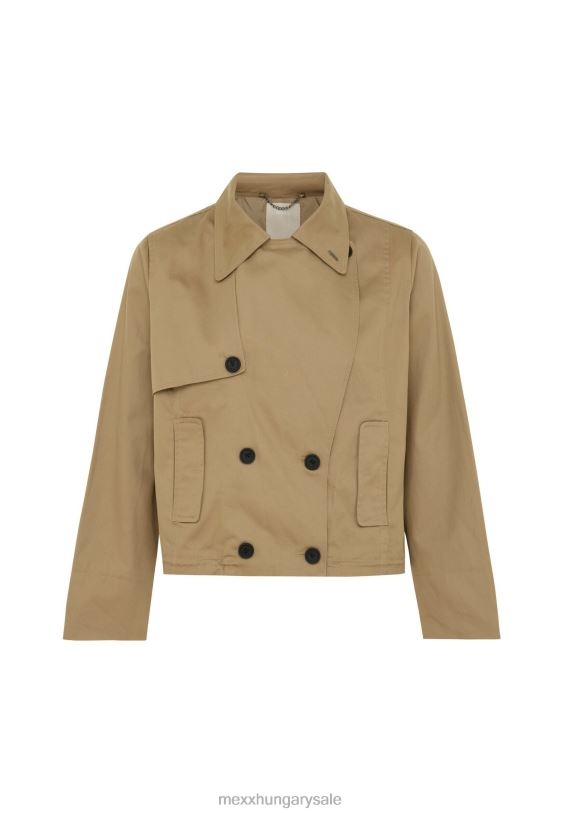 XV8H640 nők Mexx rövid trenccoat túlméretezett sötét homok barna