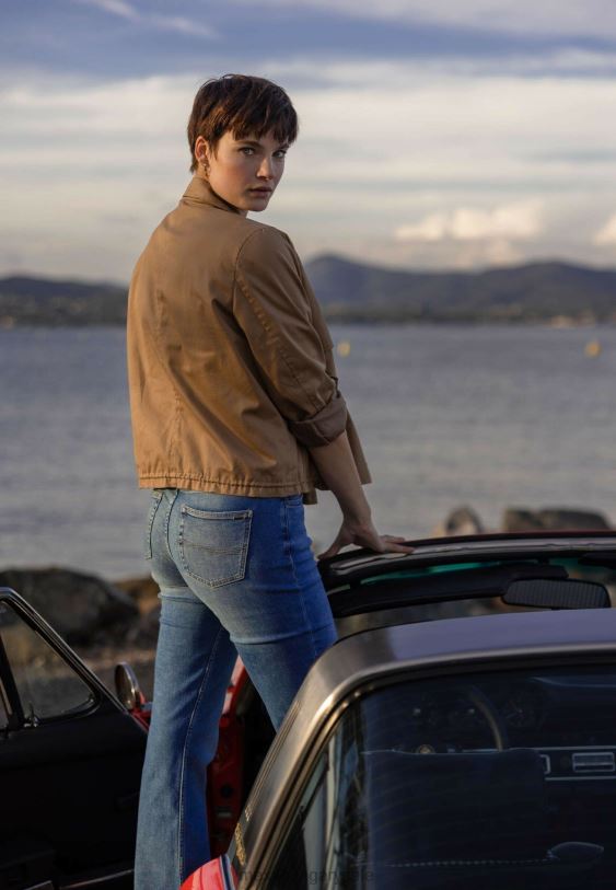 XV8H640 nők Mexx rövid trenccoat túlméretezett sötét homok barna