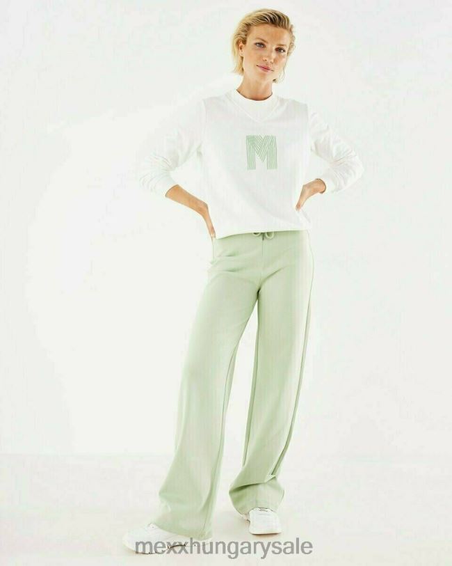 XV8H6407 nők Mexx húzott nyakú pulóver törtfehér fehér