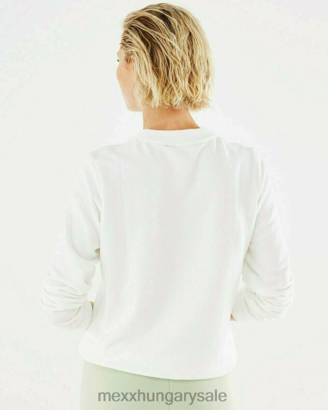 XV8H6407 nők Mexx húzott nyakú pulóver törtfehér fehér