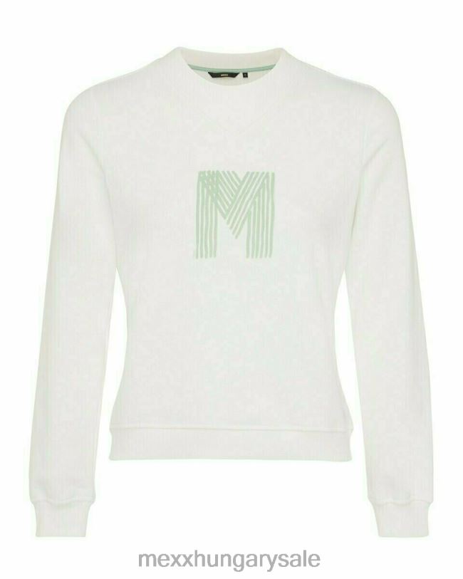 XV8H6407 nők Mexx húzott nyakú pulóver törtfehér fehér