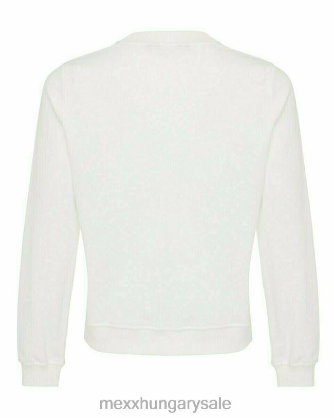 XV8H6407 nők Mexx húzott nyakú pulóver törtfehér fehér