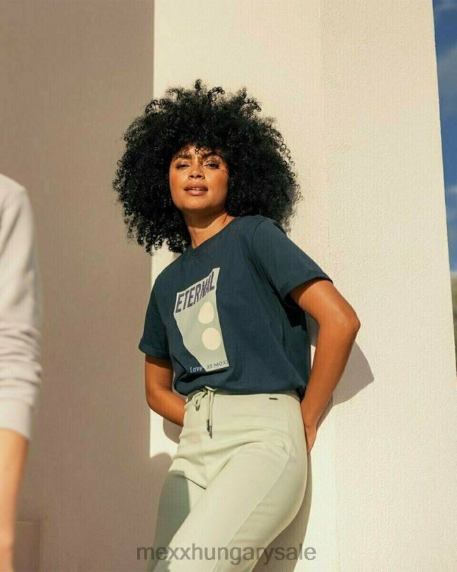 XV8H6408 nők Mexx crewneck póló sötétkék kék