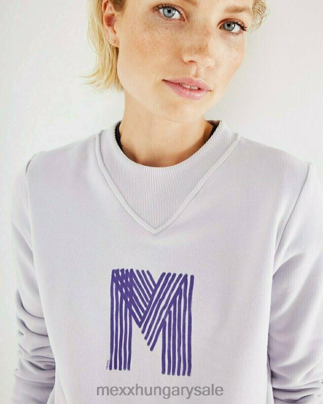 XV8H6409 nők Mexx csúszónyakú pulóver lila lila