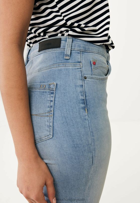 XV8H641 nők Mexx magas derekú szűk lábú farmer világos vintage kék