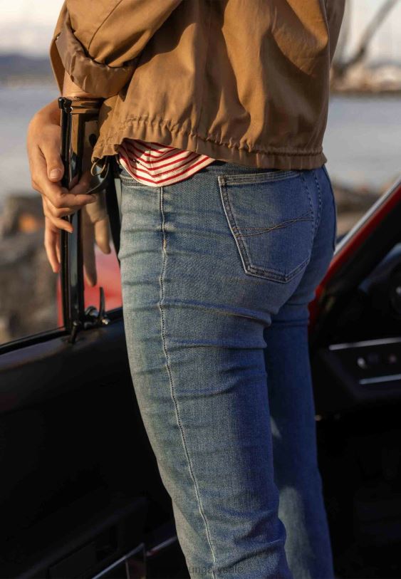 XV8H641 nők Mexx magas derekú szűk lábú farmer világos vintage kék