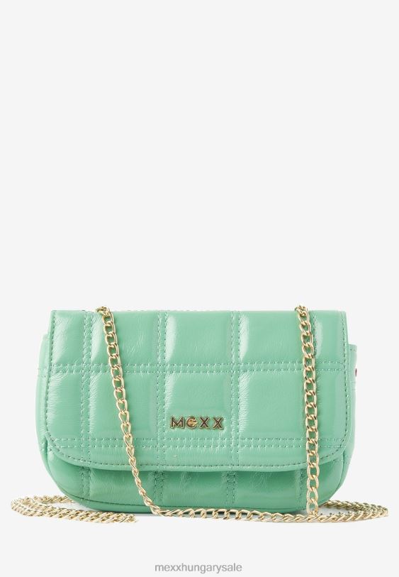 XV8H6415 nők Mexx steppelt crossbody táska fényes menta zöld
