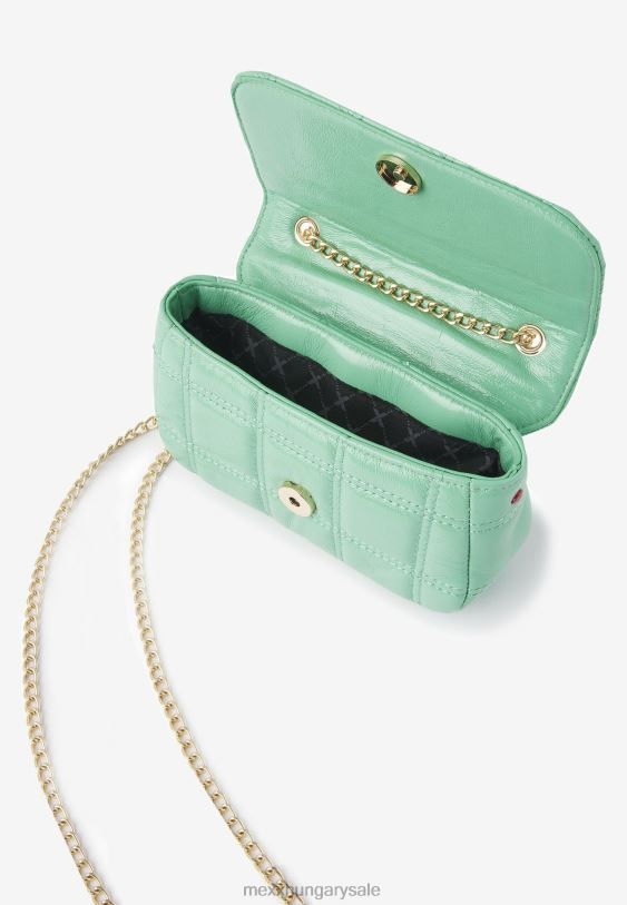 XV8H6415 nők Mexx steppelt crossbody táska fényes menta zöld