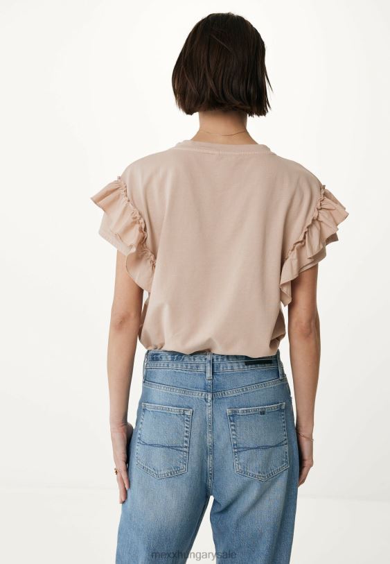 XV8H642 nők Mexx felső fodros ujjú akt bézs