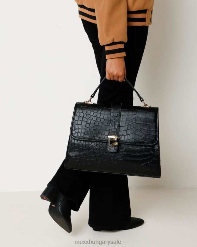 XV8H6427 nők Mexx croco laptop táska fekete