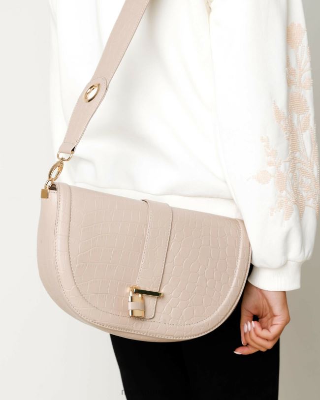 XV8H6429 nők Mexx croco halfmoon crossbody táska ekrü