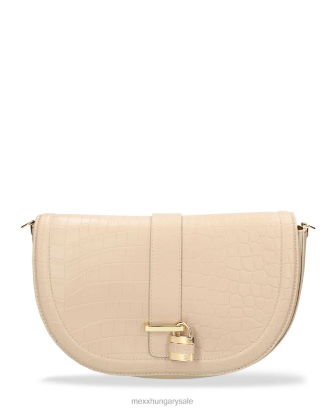 XV8H6429 nők Mexx croco halfmoon crossbody táska ekrü