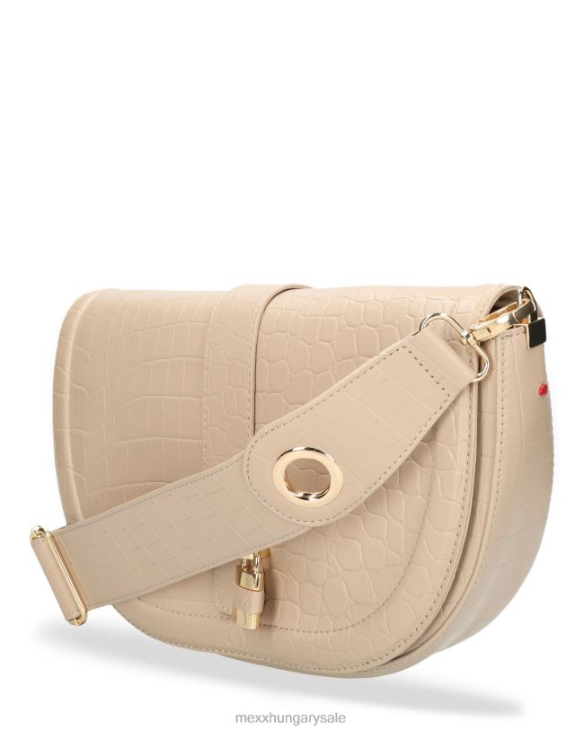 XV8H6429 nők Mexx croco halfmoon crossbody táska ekrü