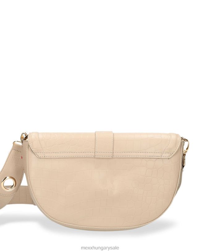 XV8H6429 nők Mexx croco halfmoon crossbody táska ekrü
