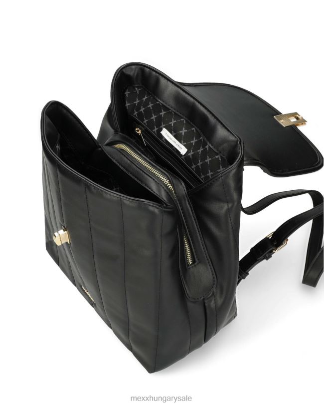 XV8H6430 nők Mexx függőleges steppelt hátizsák fekete